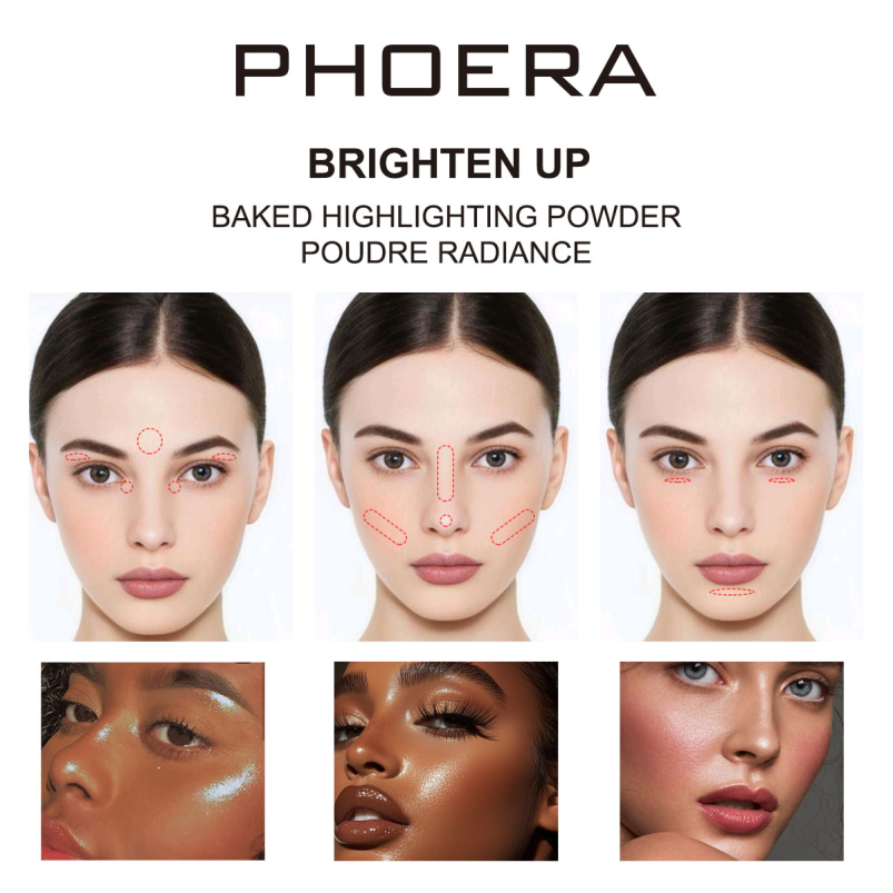 PHOERA Brighten Up Baked Highlighter Powder – image 10