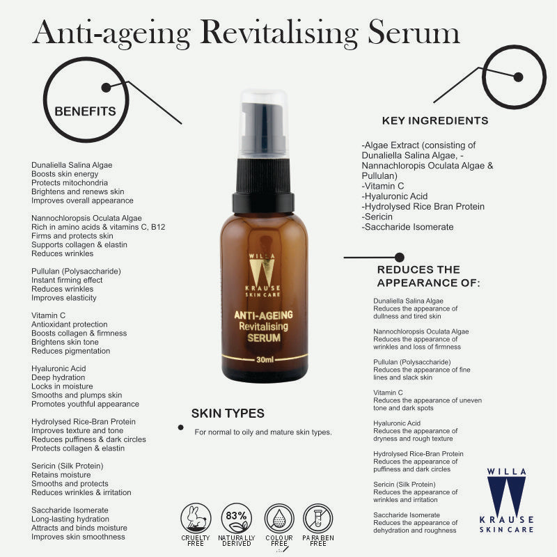 Willa Krause - Anti Ageing Revitalising Serum 30ml – image 2