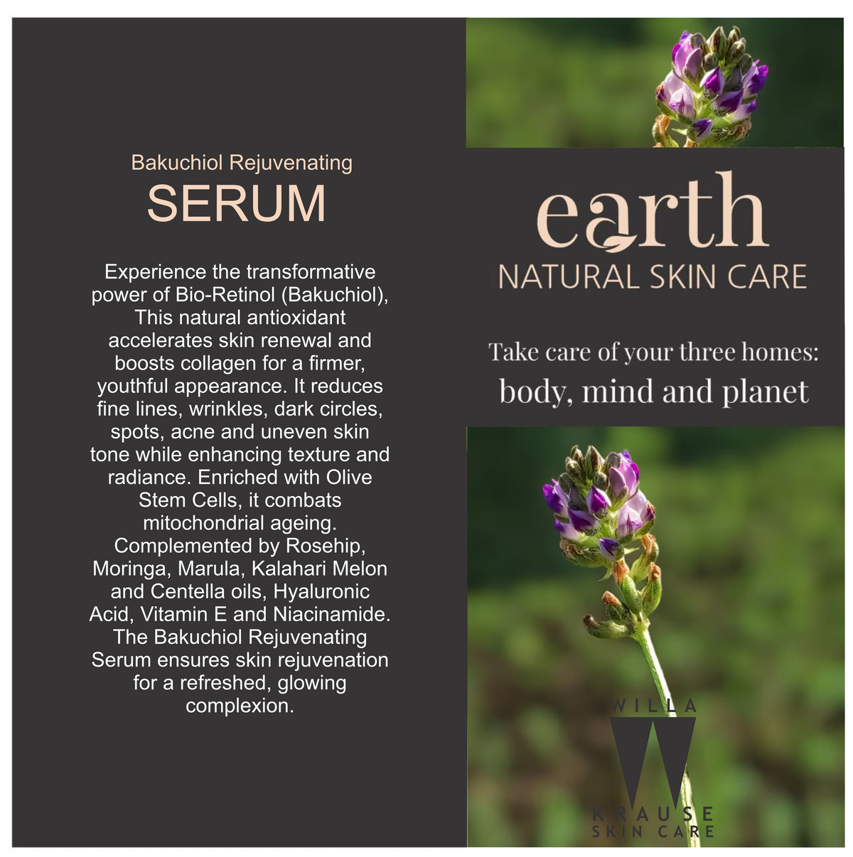 Willa Krause Earth - Bakuchiol Rejuvenating Serum - 30ml – image 3