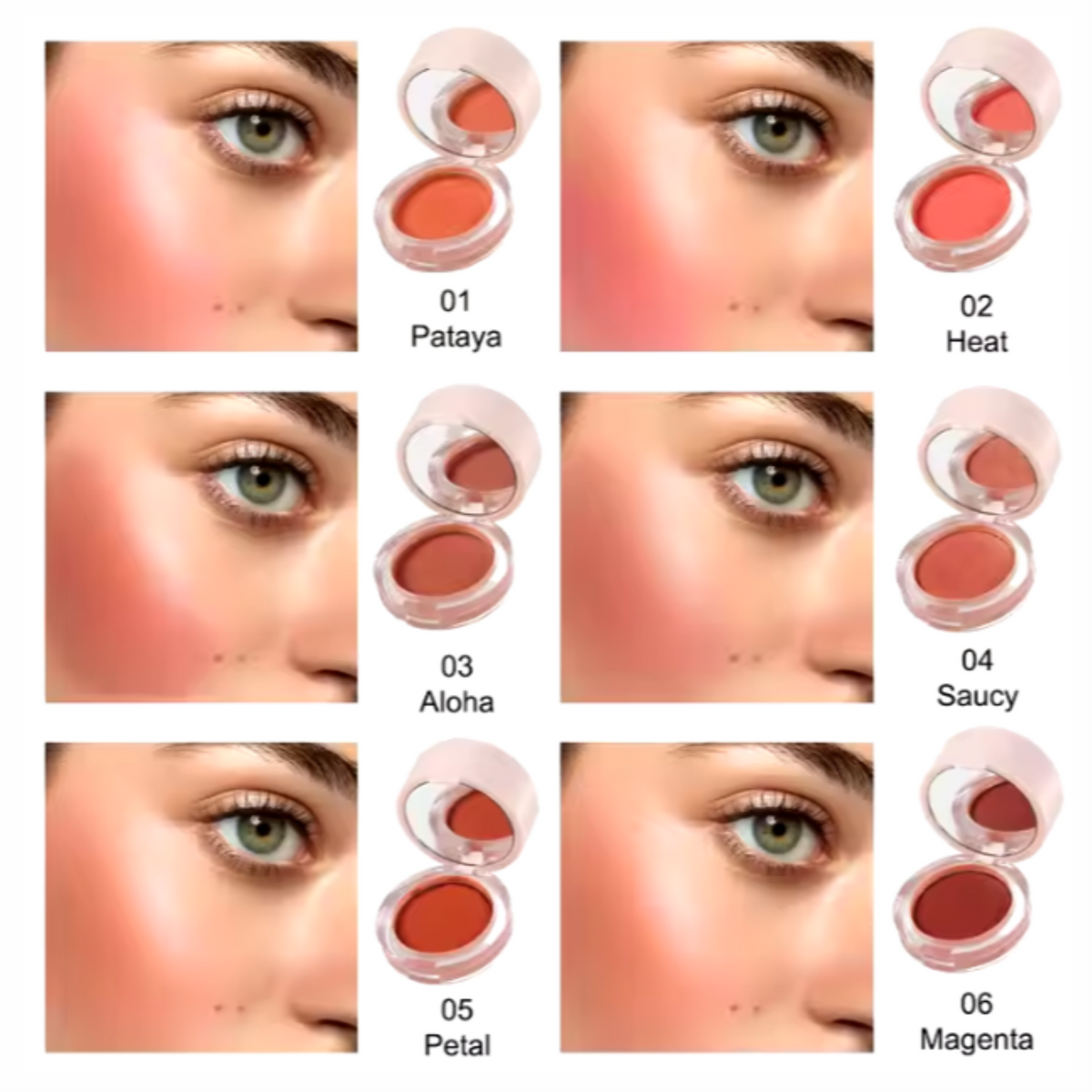 PHOERA Cream To Powder Canned Blush Mud – image 4