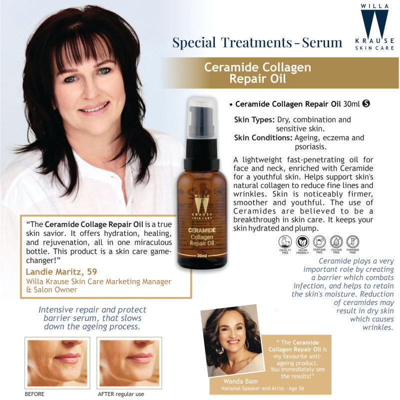 Willa Krause- Ceramide Collagen Repair Oil 30ml – image 3