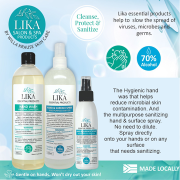 Willa Krause - Lika Salon and Spa Products - Cleanse, Protect and Sanitize Combo