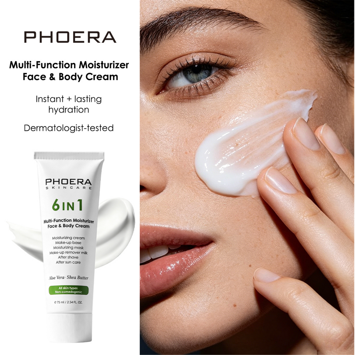 PHOERA 6 in 1 Multi-Function Moisturizer Face & Body Cream