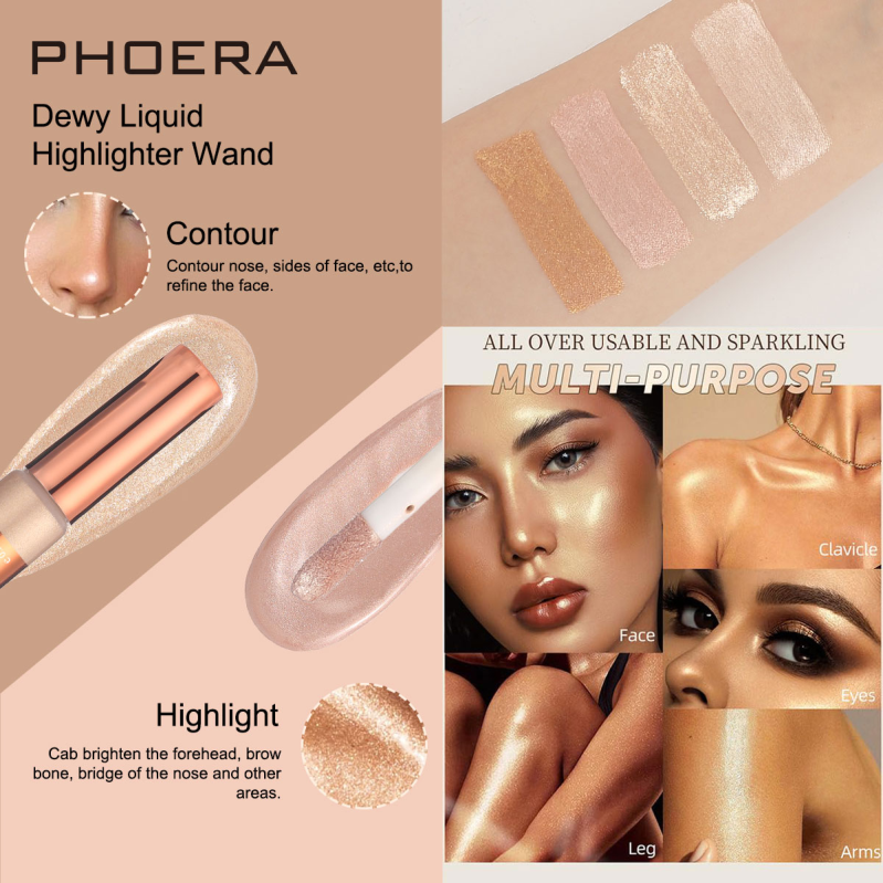 PHOERA Glow Liquid Highlighter Wand – image 4
