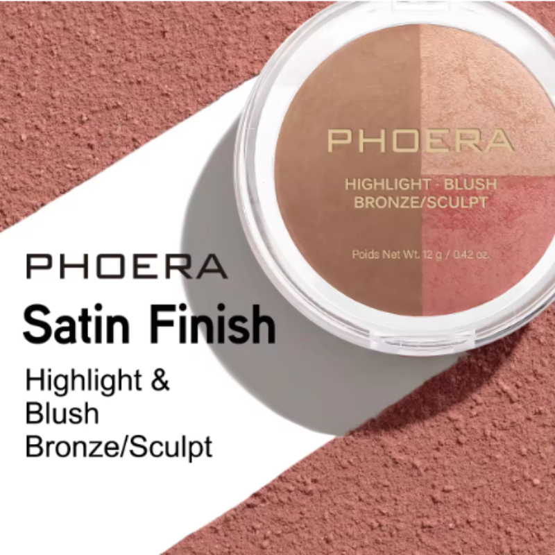 PHOERA 3 in 1 MAKEUP PALETTE blush bronzer highlight – image 5