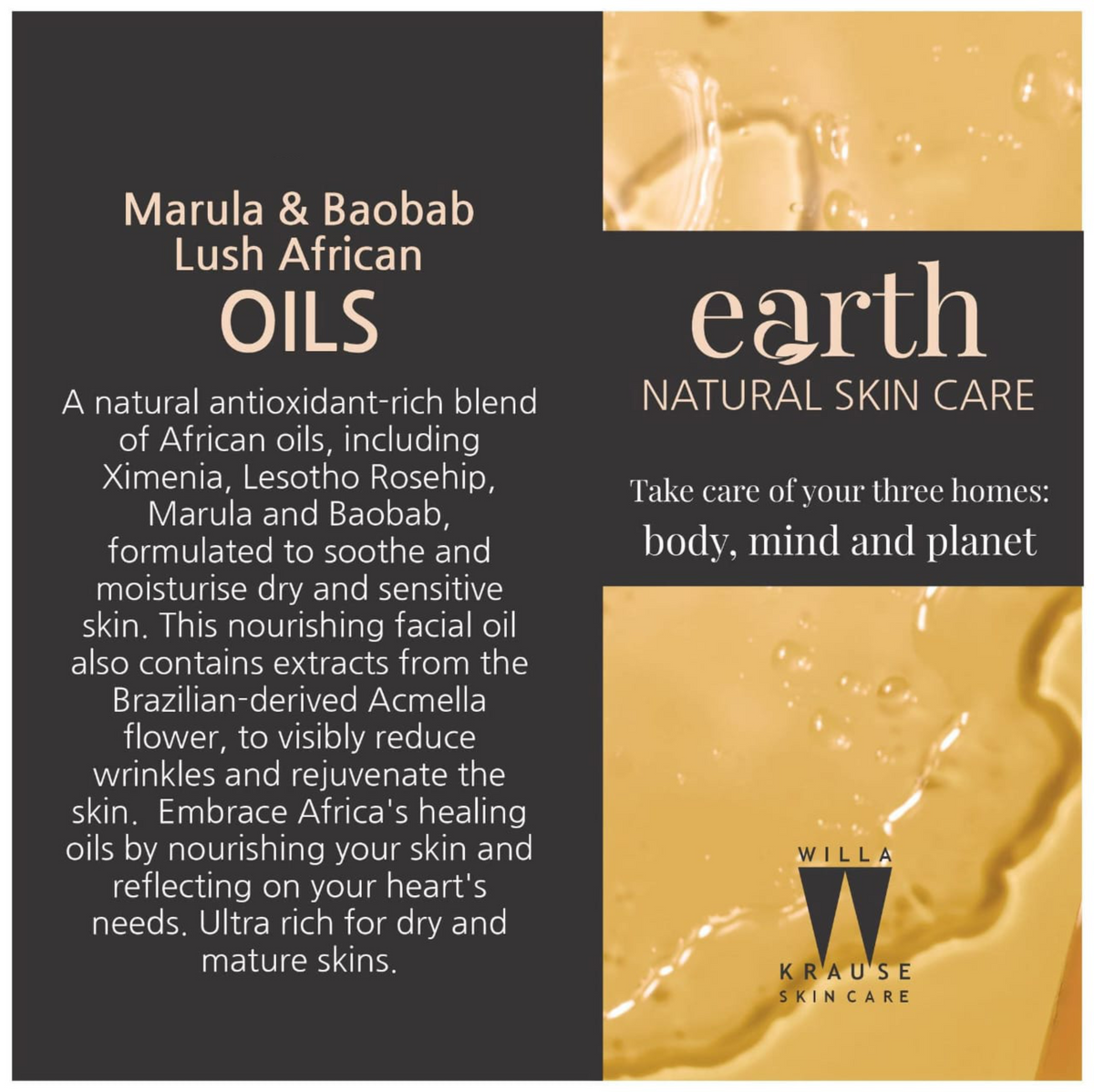 Willa Krause Earth - Marula & Baobab Skin Elixir Oil - 30ml – image 3