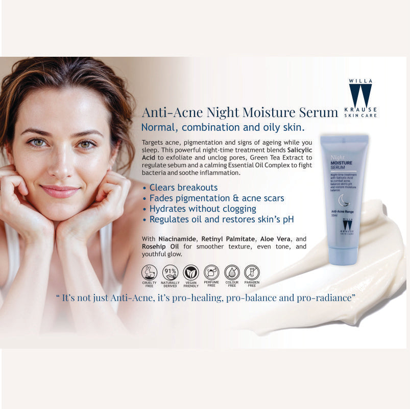 Willa Krause Anti-Acne - Night Moisture Serum 50ml – image 5