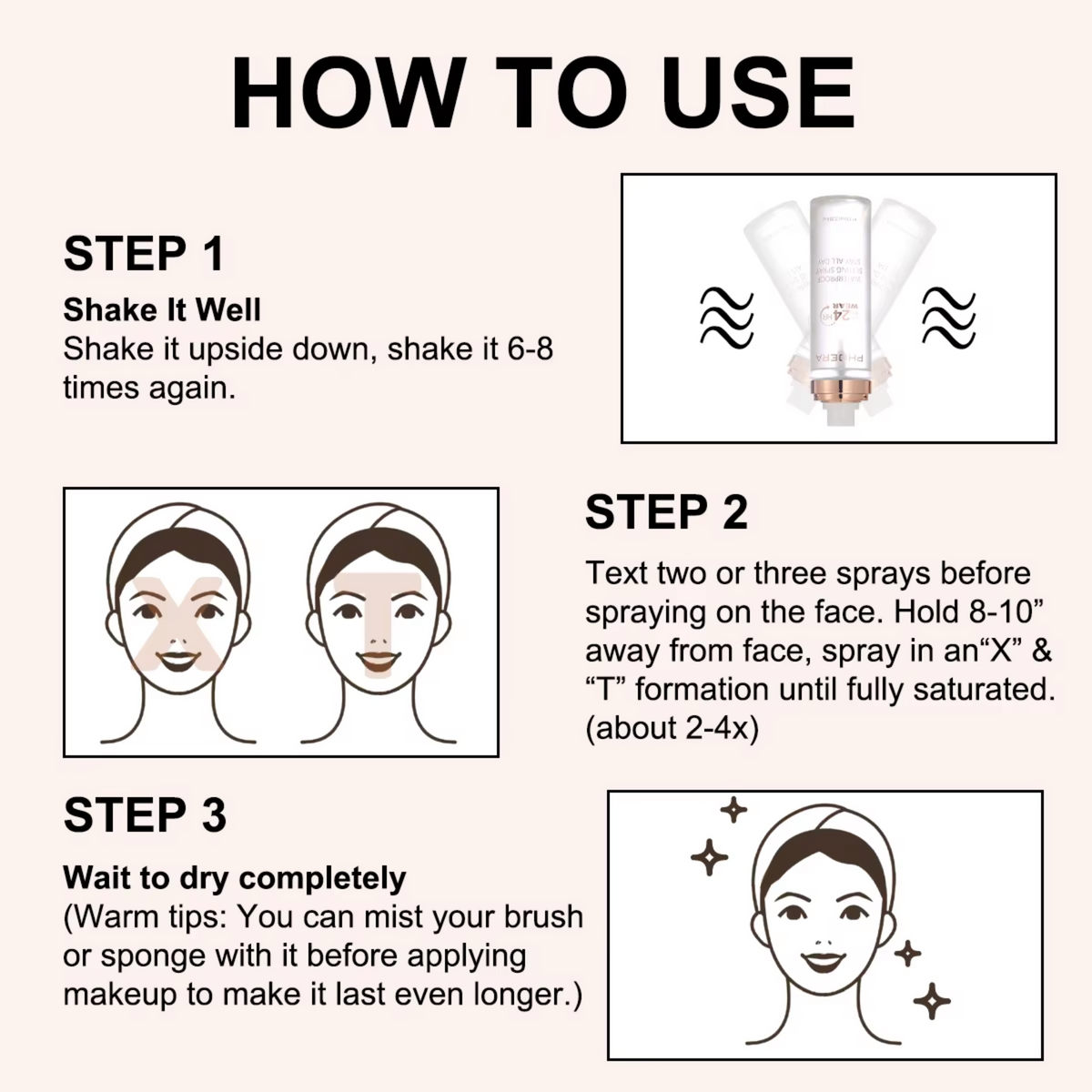 PHOERA 24 Hour Wear Waterproof Matte Makeup Setting Spray 100ml – image 4