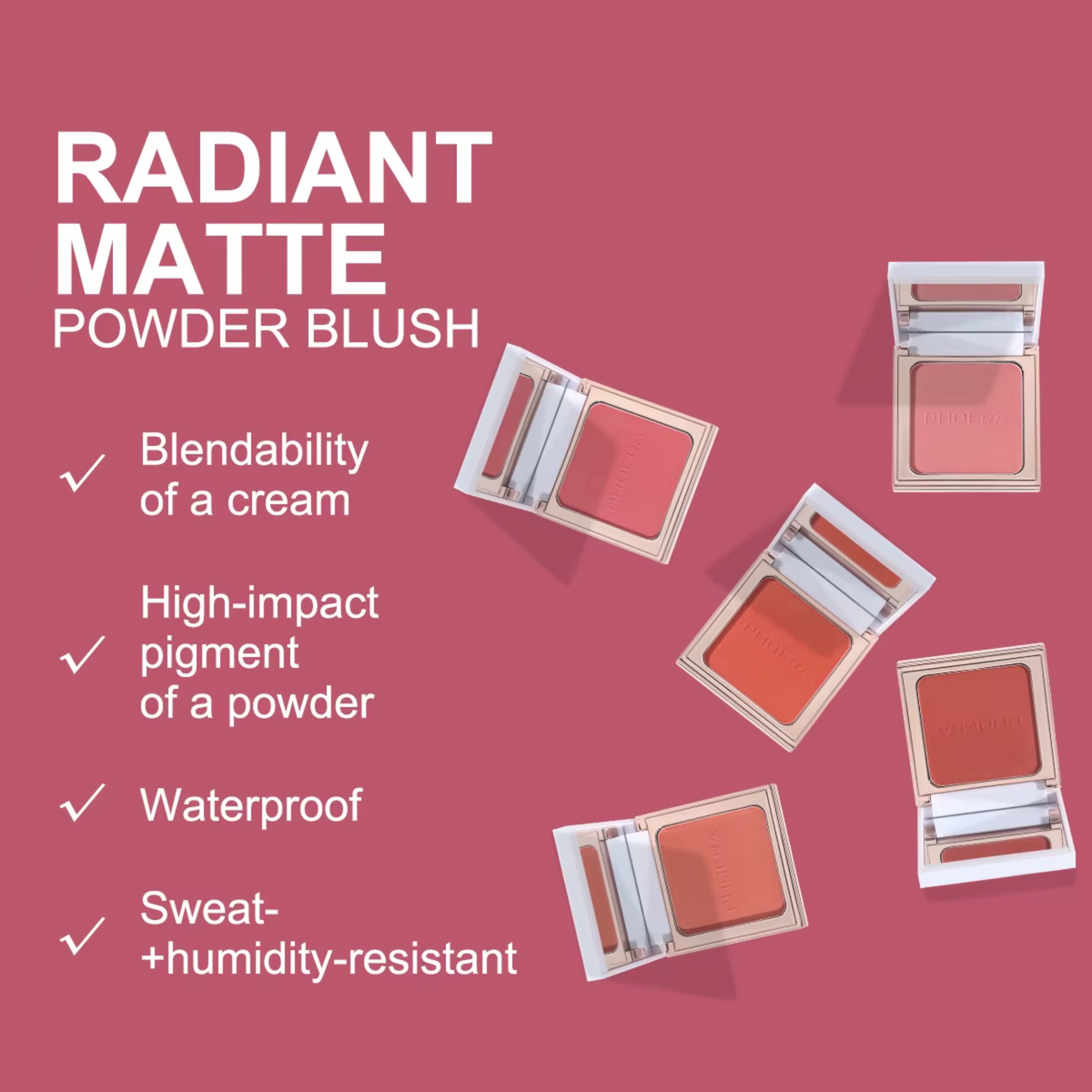 PHOERA Radiant Matte Powder Blush – image 10