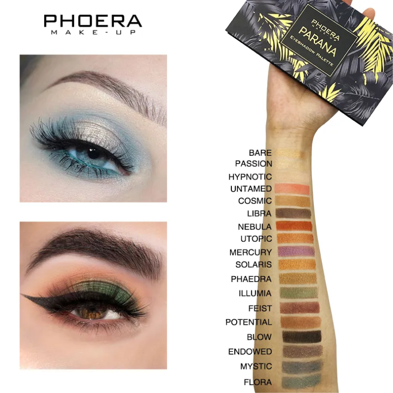 PHOERA 18 Colors Vegan Highly Pigmented Eyeshadow Palette