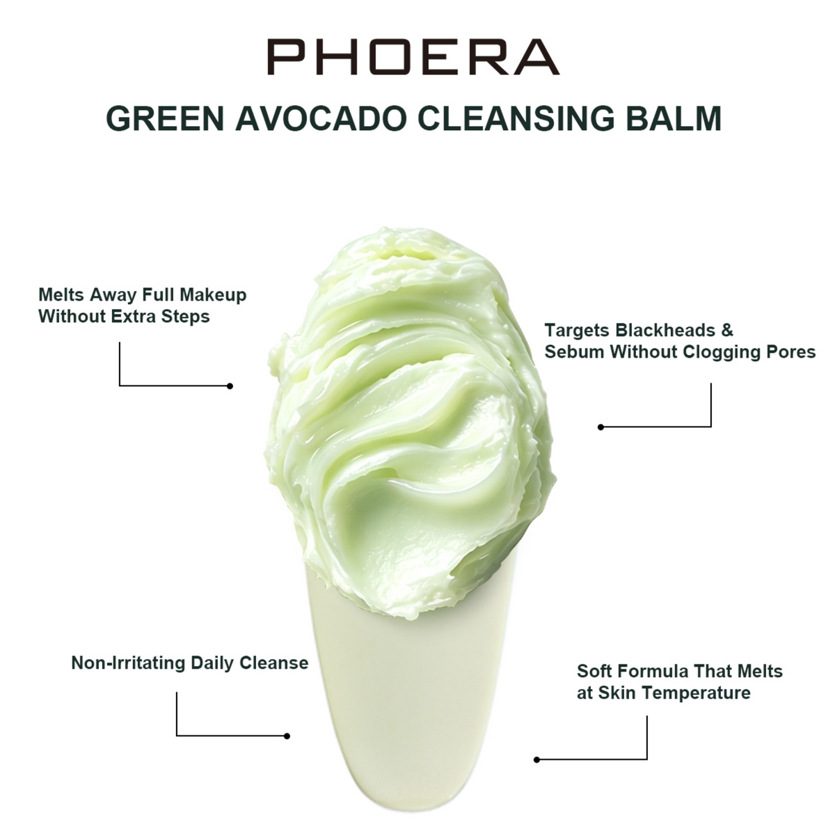 PHOERA Green Avocado Cleansing Balm 80g – image 3
