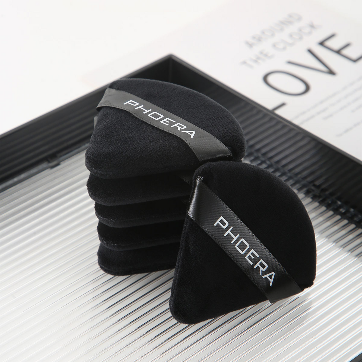 PHOERA 6 Pcs Powder Puff Face Soft Triangle Makeup Puff for Loose Powder – image 6