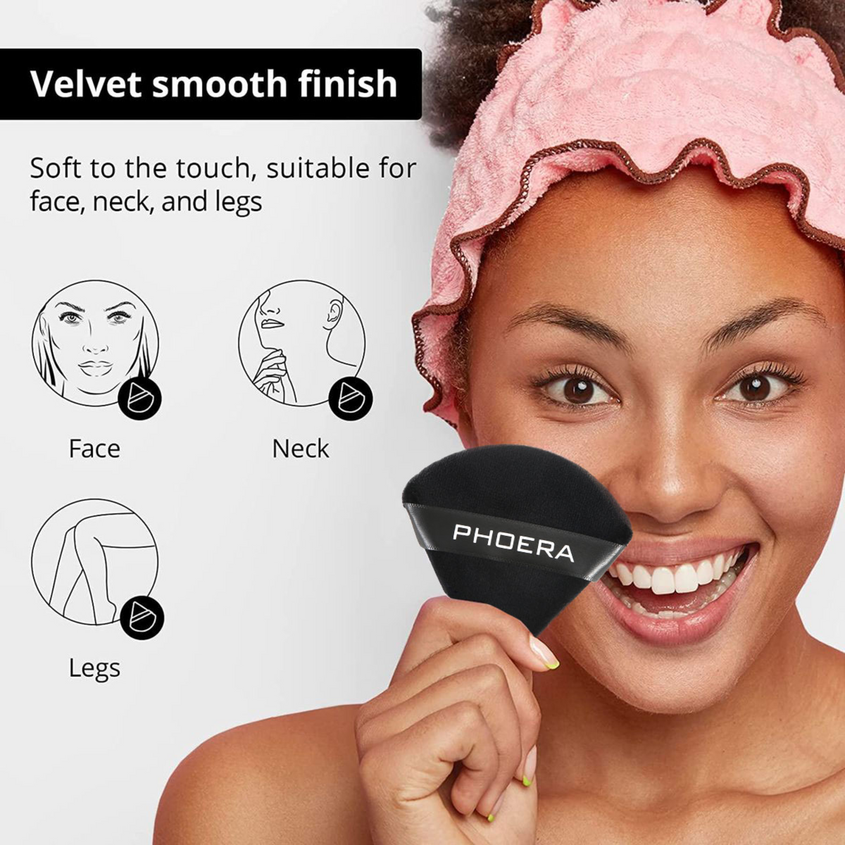 PHOERA 6 Pcs Powder Puff Face Soft Triangle Makeup Puff for Loose Powder – image 4