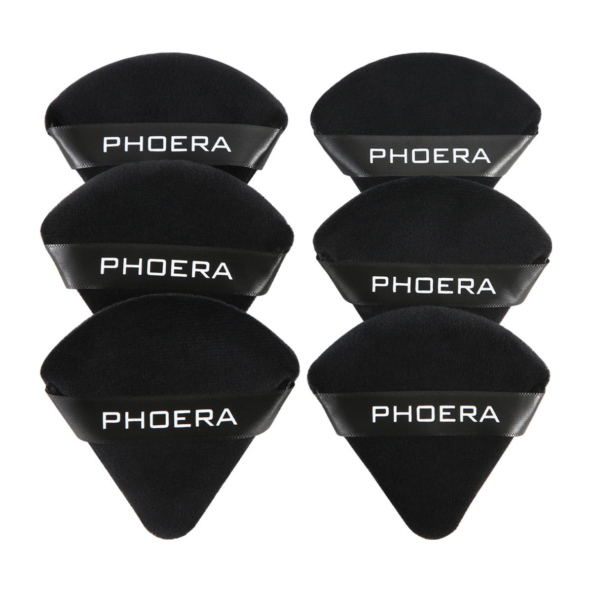 PHOERA 6 Pcs Powder Puff Face Soft Triangle Makeup Puff for Loose Powder – image 3