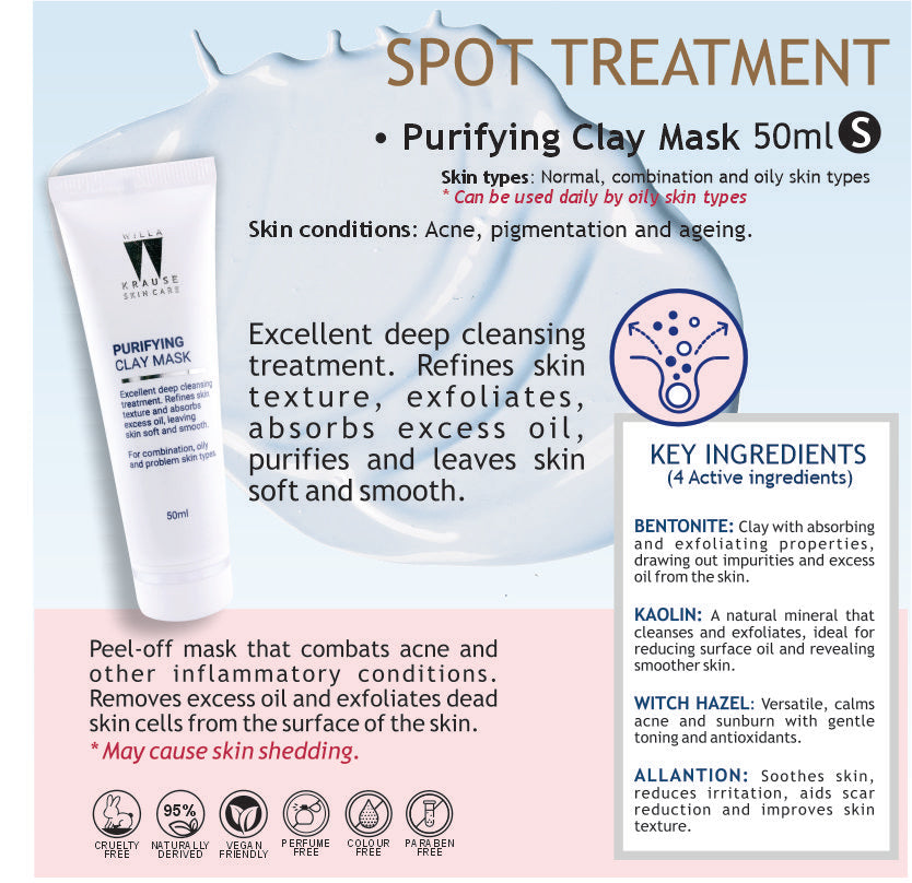Willa Krause Anti-Acne Purifying Clay Mask 50ml – image 3