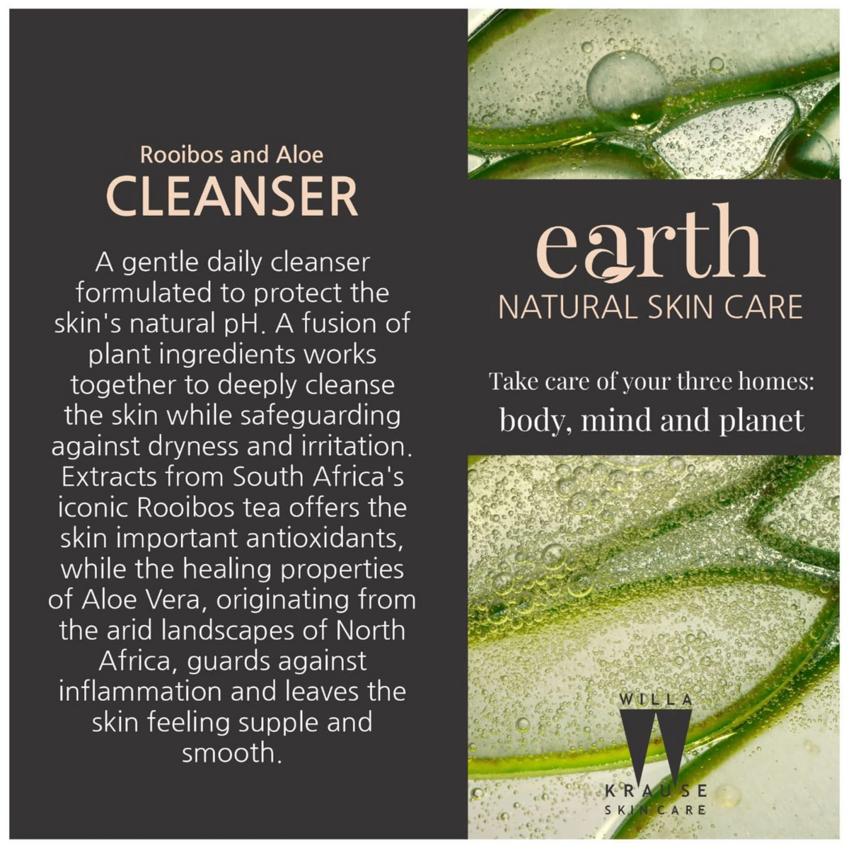 Willa Krause Earth - Rooibos & Aloe Soothing Gel Cleanser - 200ml – image 3