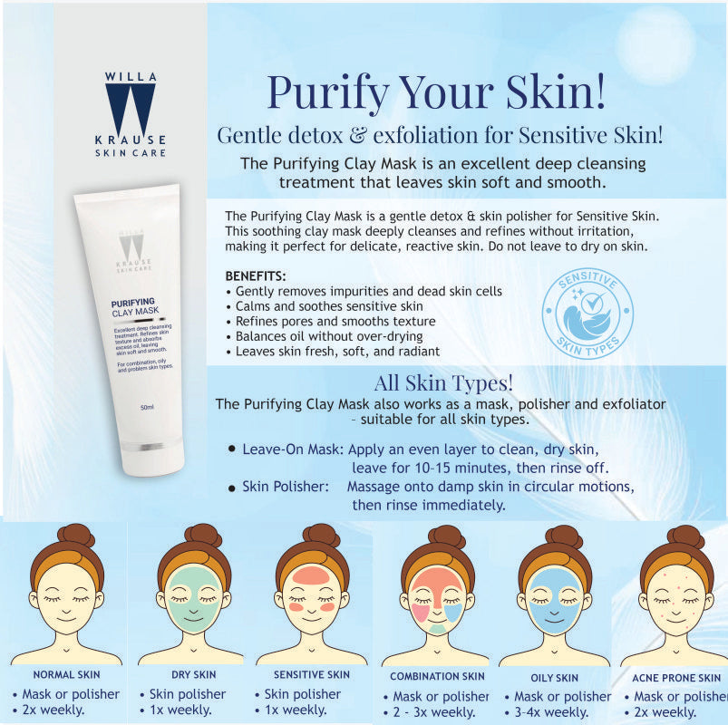 Willa Krause Anti-Acne Purifying Clay Mask 50ml – image 4