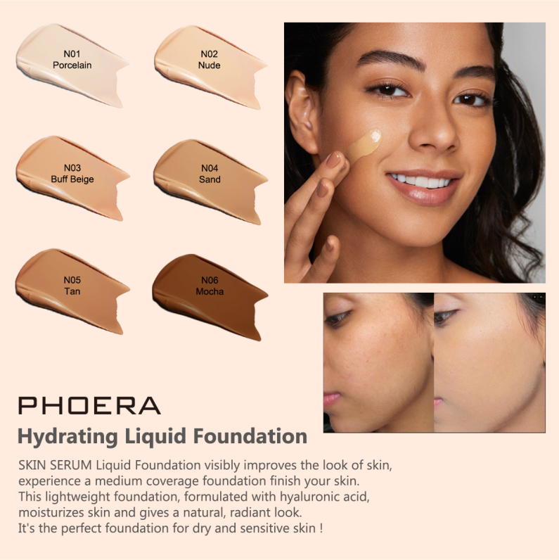 PHOERA Hydrating Skincare Foundation with Hyaluronic acid – image 12