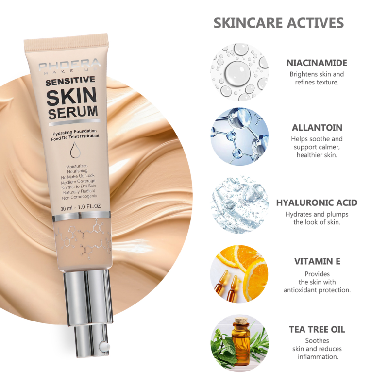 PHOERA Hydrating Skincare Foundation with Hyaluronic acid – image 9