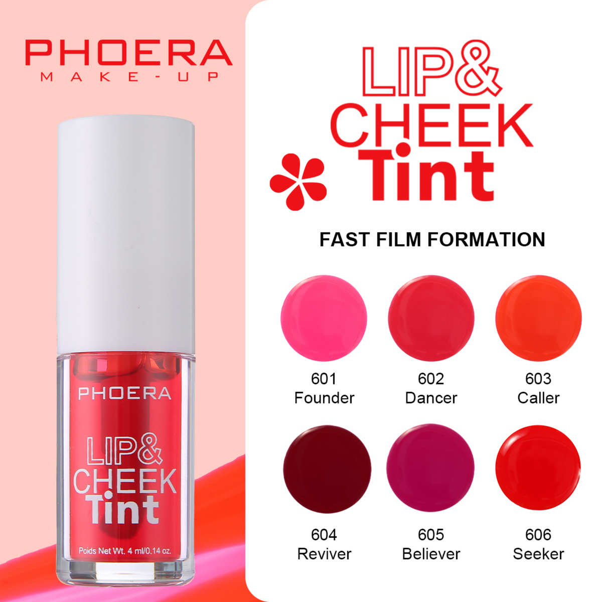 PHOERA Lip & Cheek Tint Stain Matte Finish – image 2