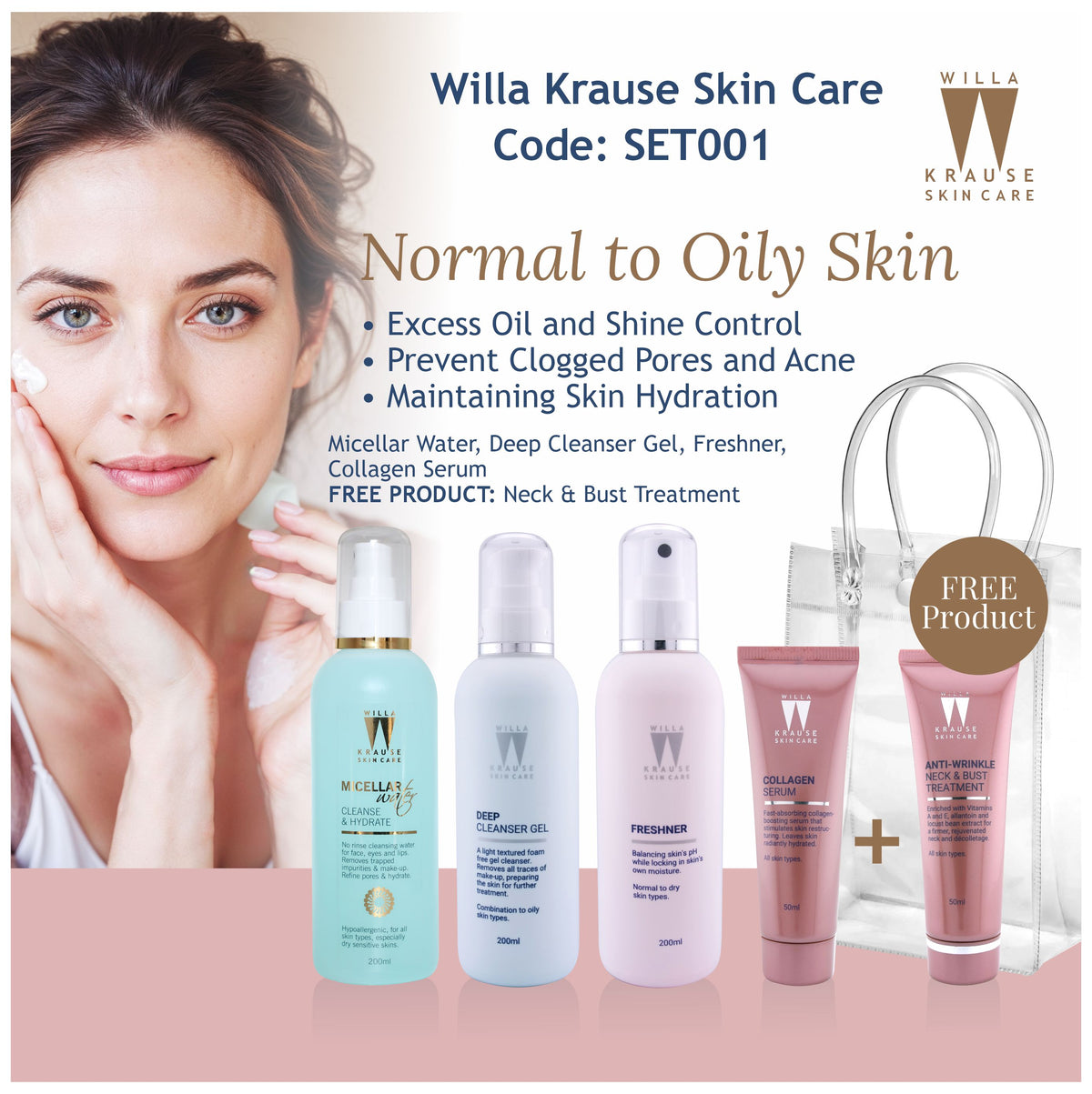 Willa Krause Skin Care - Normal to Oily Skin - Combo Set 001