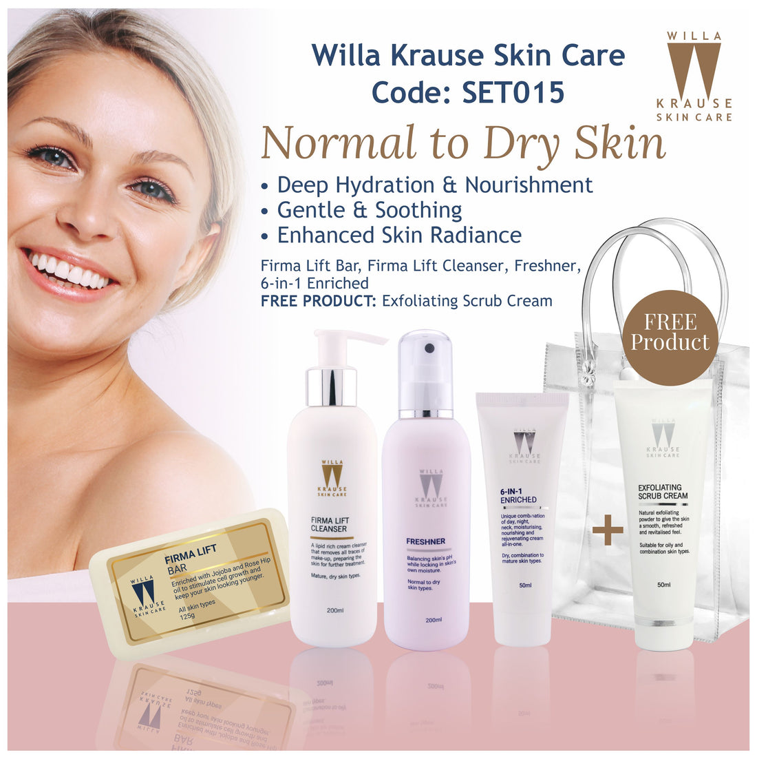 Willa Krause Skin Care - Normal to Dry Skin - Combo Set 015