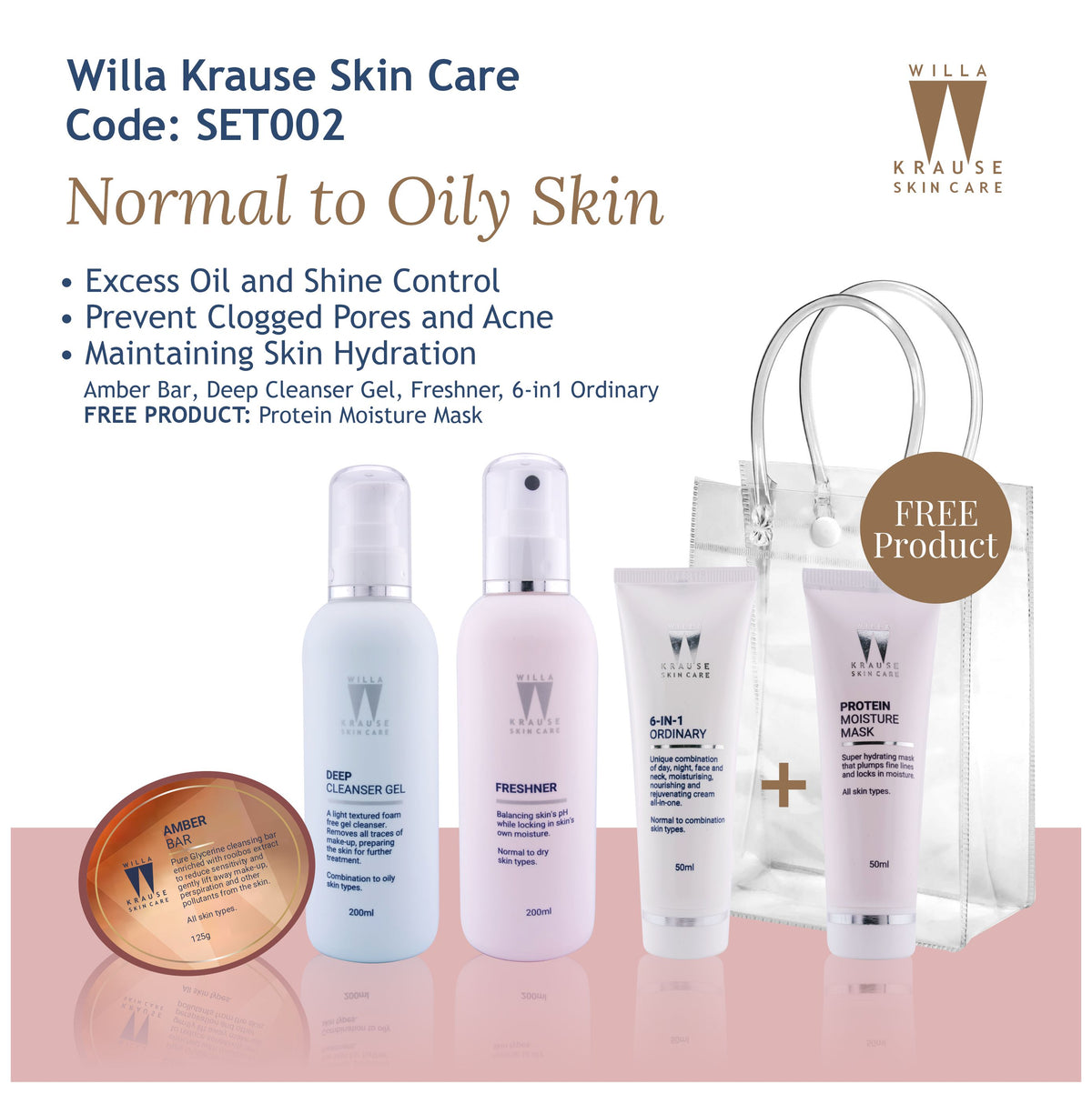 Willa Krause Skin Care - Normal to Oily Skin - Combo Set 002