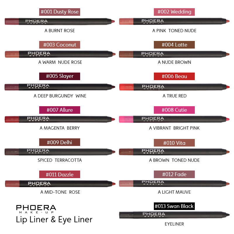 PHOERA Matte Lip Liner & Eyeliner Kit – image 2