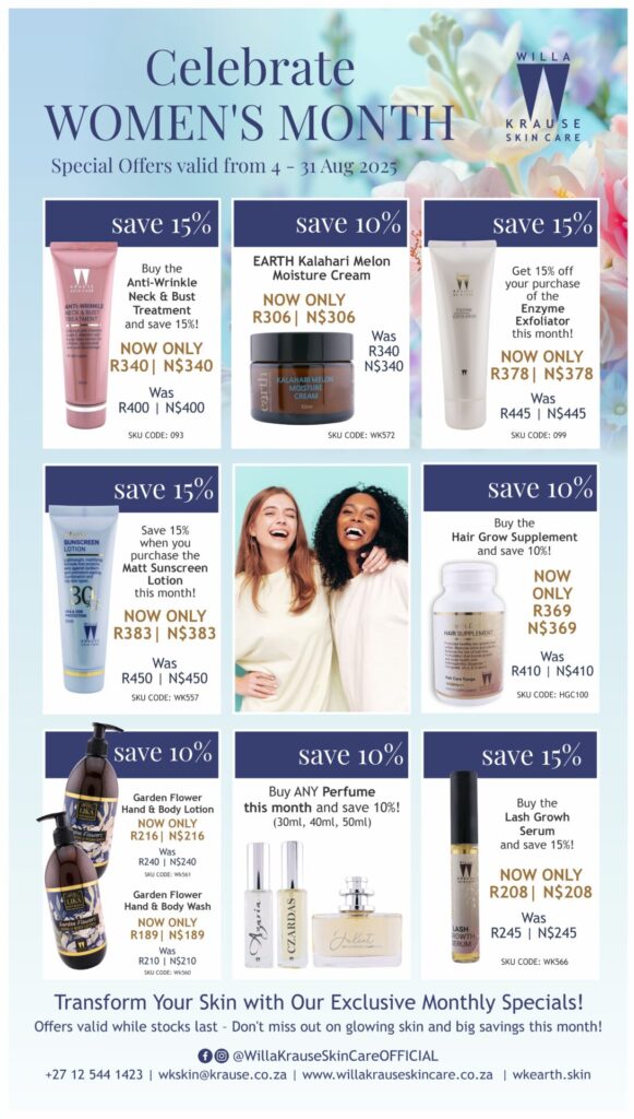 Vroue maand Aug 2025 | Skin Care